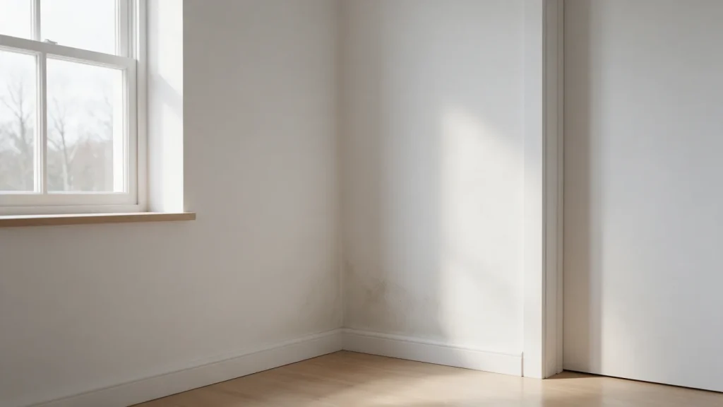 reformas integrales en madrid Esquina de pared junto a una ventana con mancha de moho por condensación